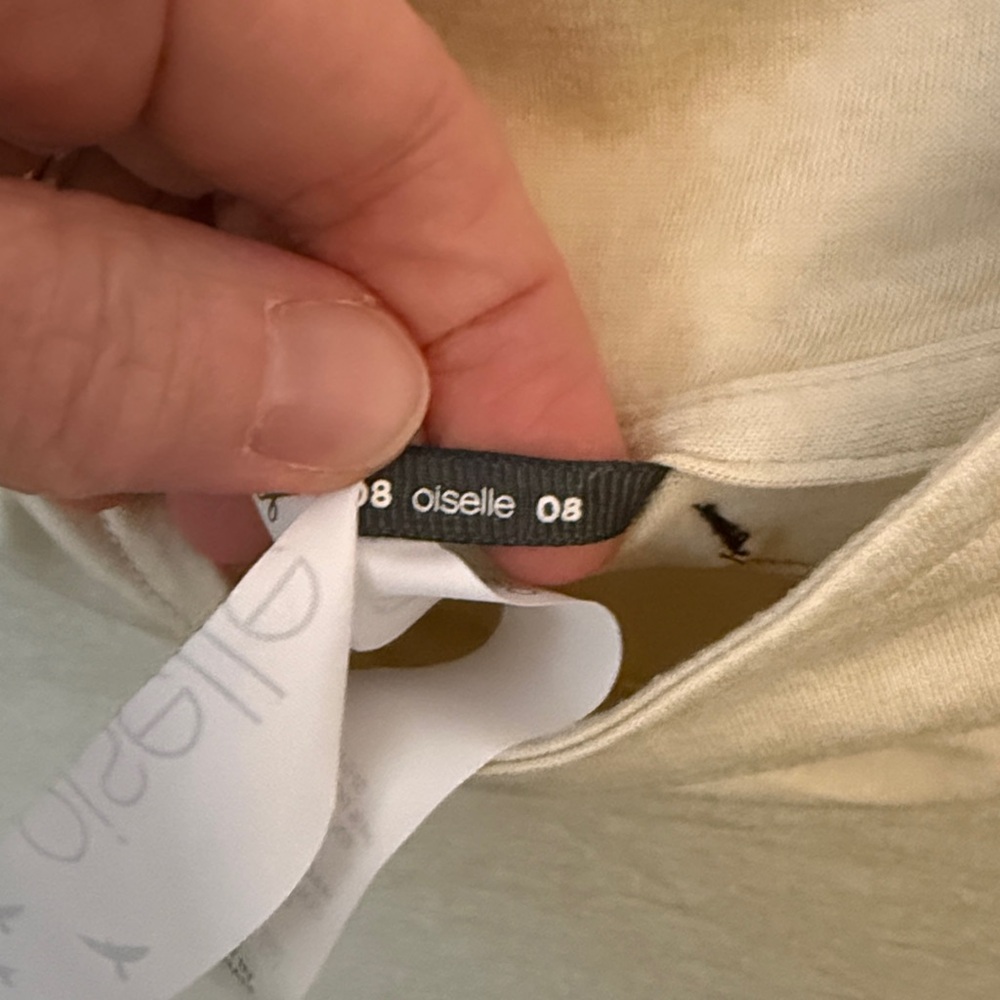 Oiselle Light Lux Mock Neck - 8 - ivory - Picture 2 of 4